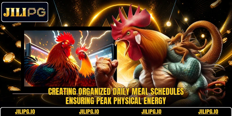 Creating organized daily meal schedules ensuring peak physical energy