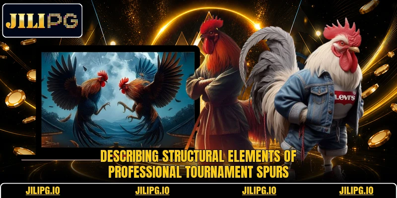 Describing structural elements of professional tournament spurs Describing structural elements of professional tournament spurs
